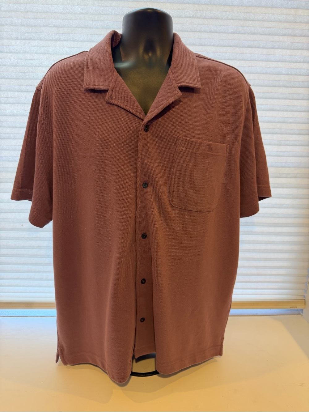 Banana Republic Purple Camp Shirt Knit button-up Men’s XL